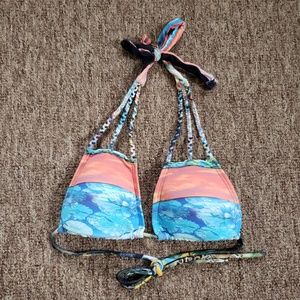 San Lorenzo braided halter bikini top